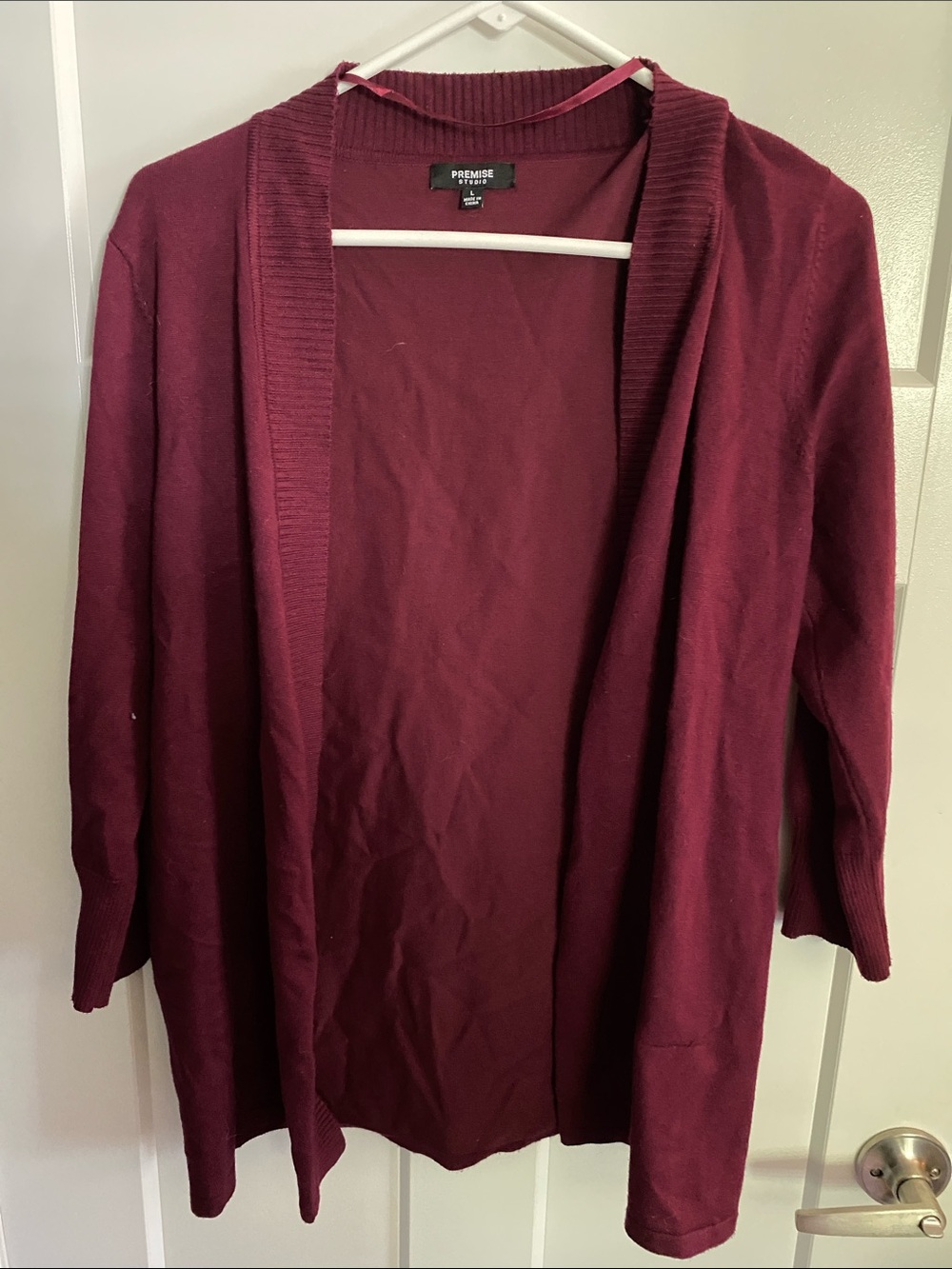 Maroon cardigan premise studio